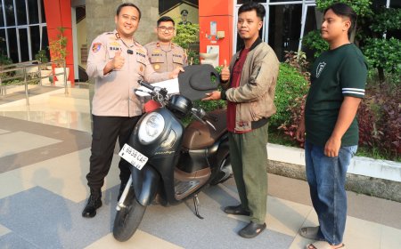 Polres Gresik Serahkan Motor Korban dengan Proses Mudah dan Gratis